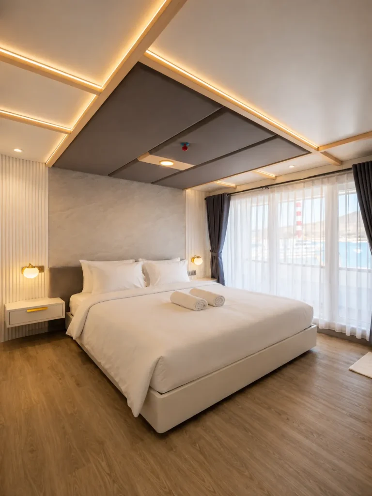 Junior Suite Balcony bedroom aboard LASHA