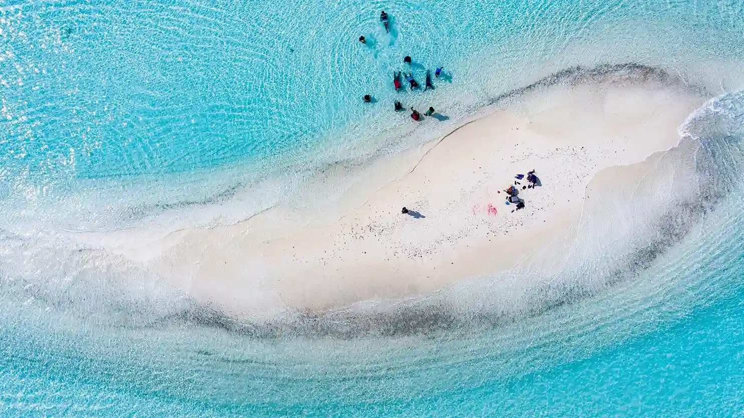 Sandbar off Yenbuba in the Dampier Strait at low tide